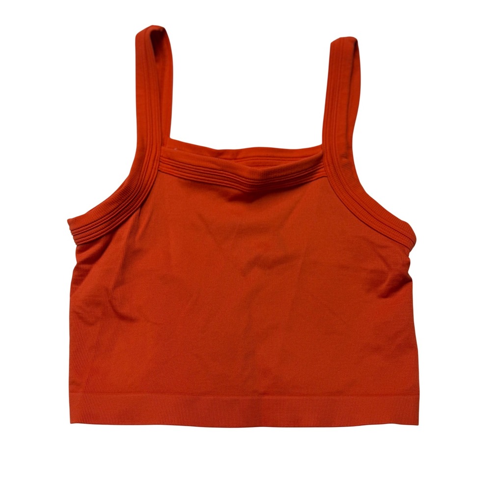 Out From‎ Under Tank Top Womens M/L Urban Outfitters Seamless Ribbed Crop Orange